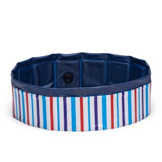 beeztees Hundeplanschbecken Doggy Dip, blau - Größe S: Ø 80 x H 20 cm