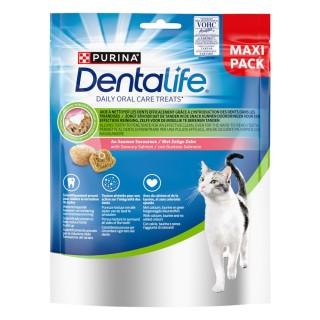 PURINA Dentalife Tägliche Katzen-Zahnpflege-Snacks - Sparpaket: 2 x 140 g mit Lachs