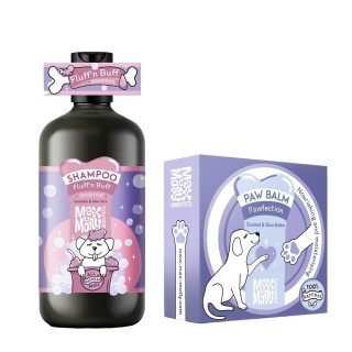 Max & Molly Hundeshampoo Fluff'n Buff - Sparpaket: Shampoo Fluff’n Buff 250 ml + Pfotenbalsam "Pawfection" 50 g