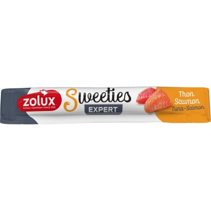 ZOLUX SWEETIES Creme-Katzenleckerli mit Thunfisch und Lachs 14 g