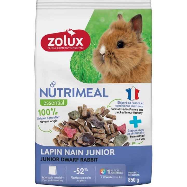 ZOLUX NUTRIMEAL 4 Zwergkaninchenfutter junior 850 g