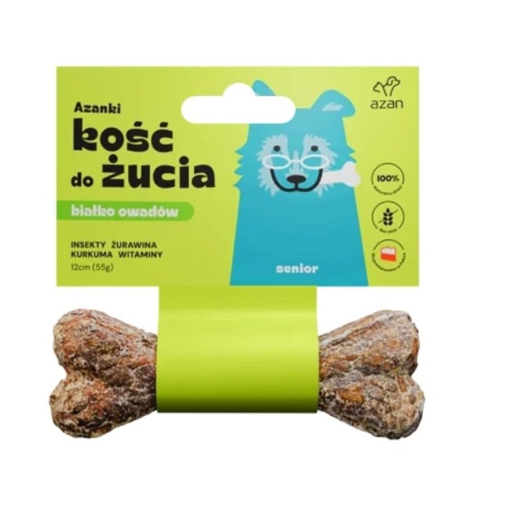AZANKI Insektenknochen für ältere Hunde Senior 12cm