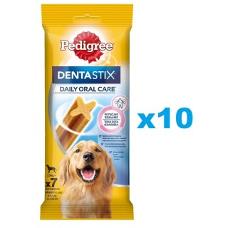PEDIGREE DentaStix (große Rassen) Zahnpflegeprodukte für Hunde 70 szt. - 10x270g
