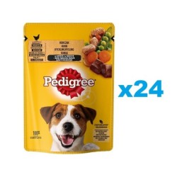 PEDIGREE Adult Beutel 24x100g: Nassfutter für adulte Hunde mit Huhn und Gemüse in Sauce
