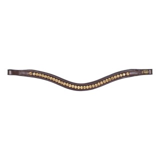 Stirnband für Pferd HFI Padded Wave + Strass