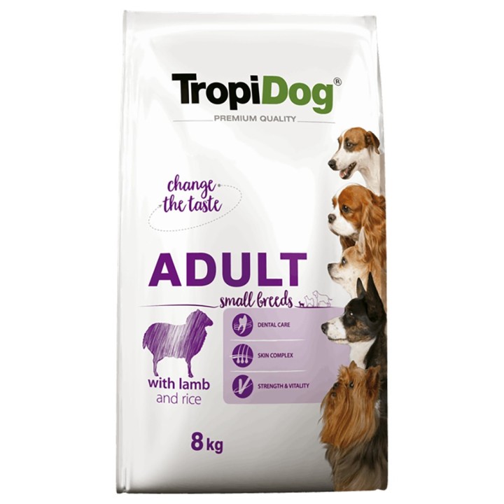 Tropidog Premium Adult Small Lamm & Reis - 8 kg