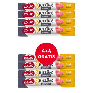 ZOLUX Cremesnack für Katzen SWEETIES mit Huhn 8 x 14g (4+4 GRATIS)