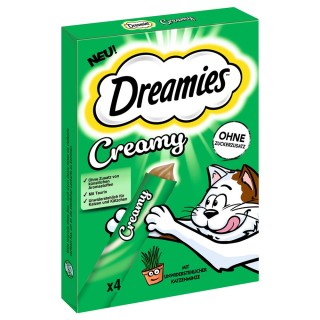 Dreamies Creamy Snacks - Sparpaket Katzenminze (44 x 10 g)