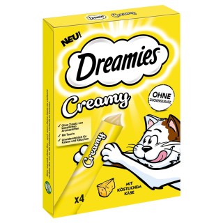 Dreamies Creamy Snacks - Sparpaket Käse (44 x 10 g)