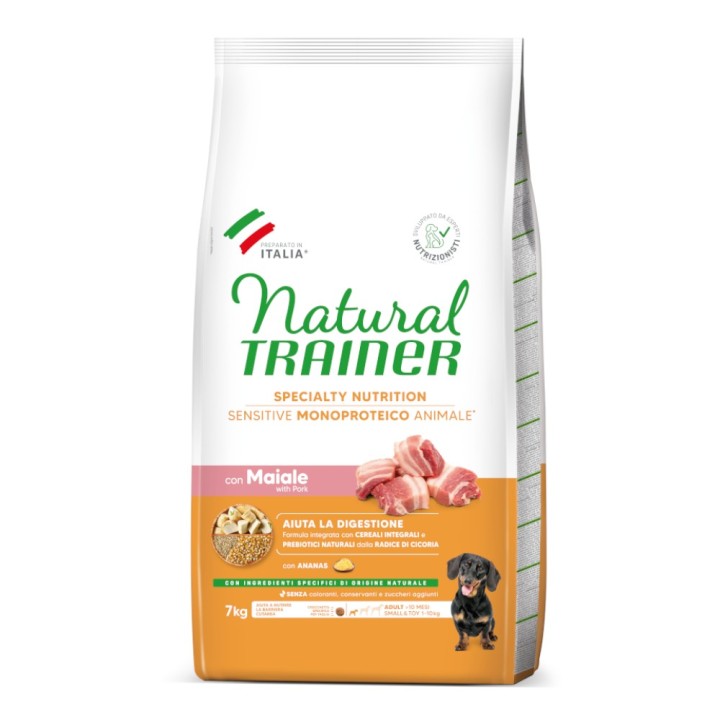 Natural Trainer Sensitive Adult Small & Toy mit Schwein - 7 kg
