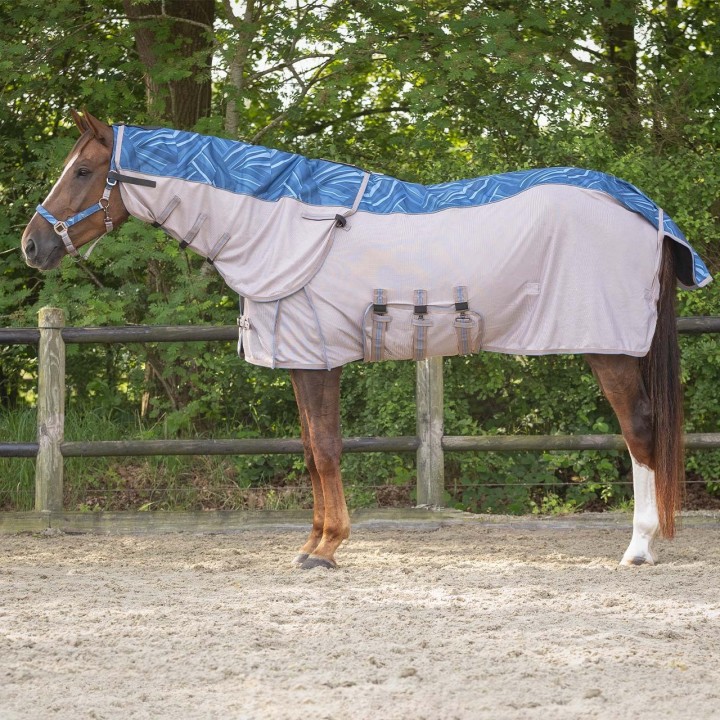 Chemise anti-mouches combo avec cou pour cheval QHP
